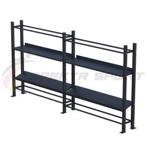 Купить Модульный стеллаж для гантелей, гирь и медболов 3780х430х1950 (2 секции) в Дмитрове 
